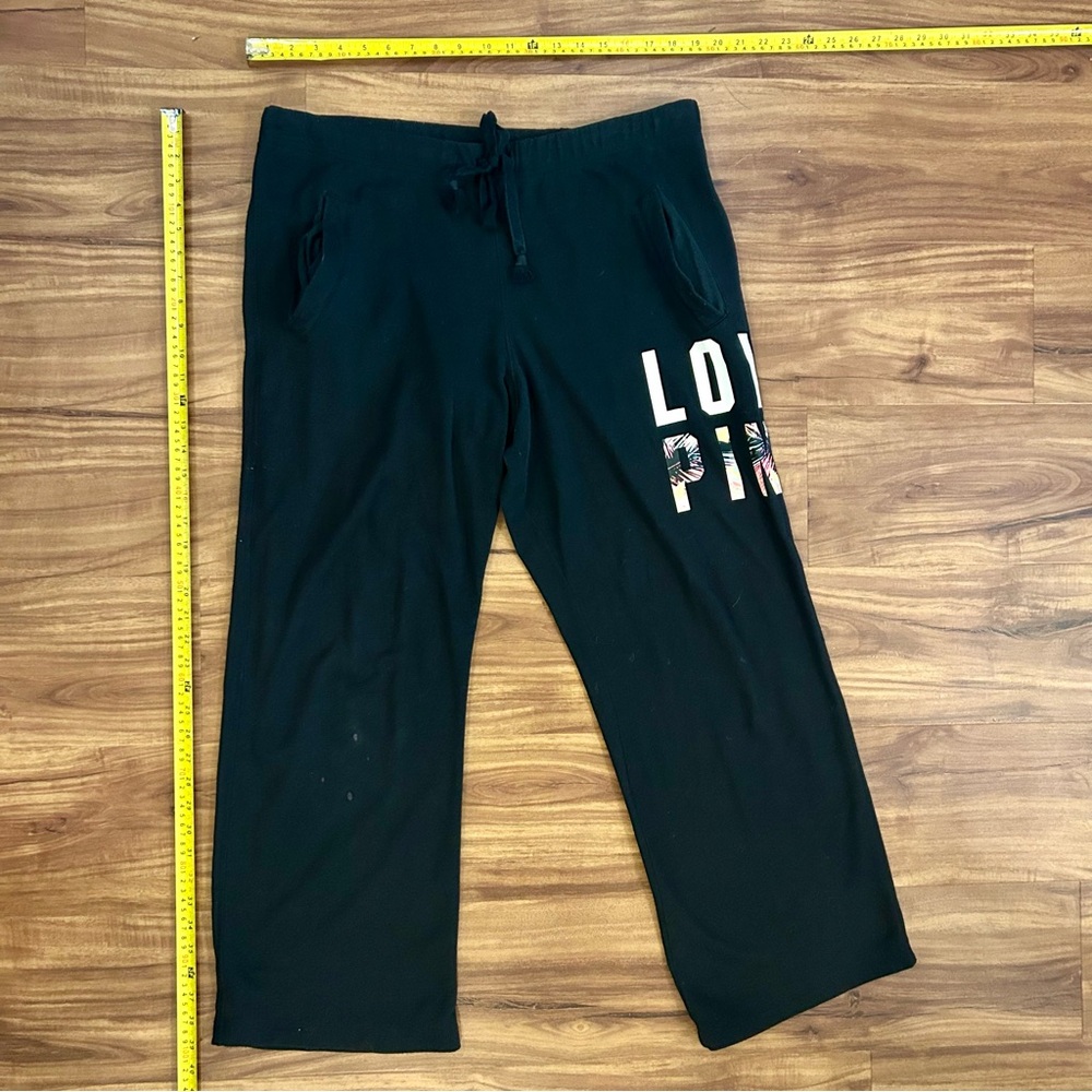 Victoria’s Secret Tropical Love Pink 2 piece set sweatsuit hoodie sweatpants - Picture 7 of 10
